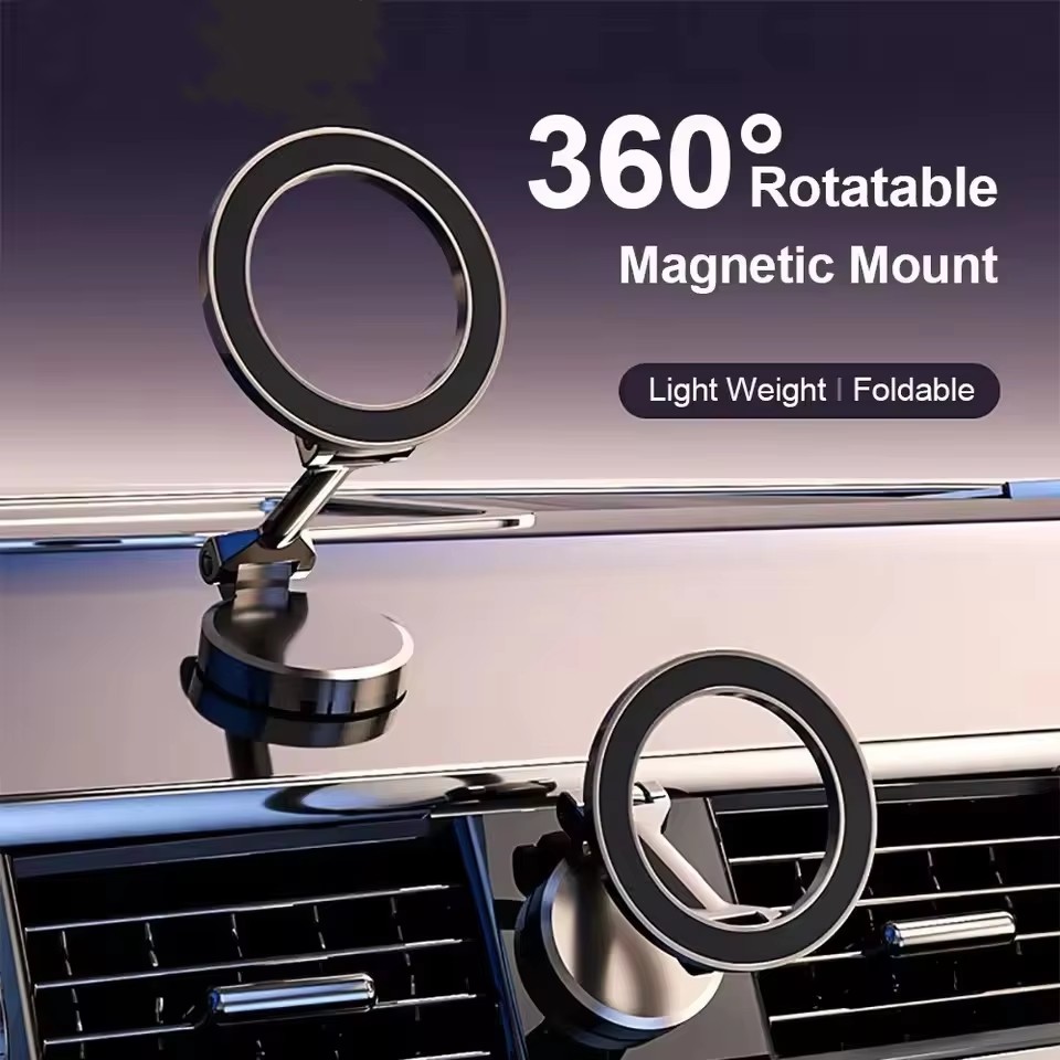 Phone Accessories Holder Car - Foldable Magnet Car Mobile Phone Holder