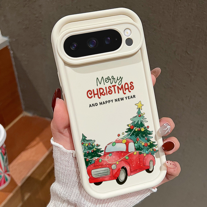 Google Pixel 9 Pro - Christmas Tree Patterned TPU Phone Case