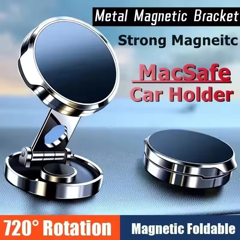 Phone Accessories Holder Car - Round Folding Magnetic Car Holder 360