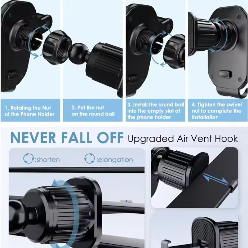 Universal Car Hook Base Phone  - огляд і ціна Phone Accessories Holder Car