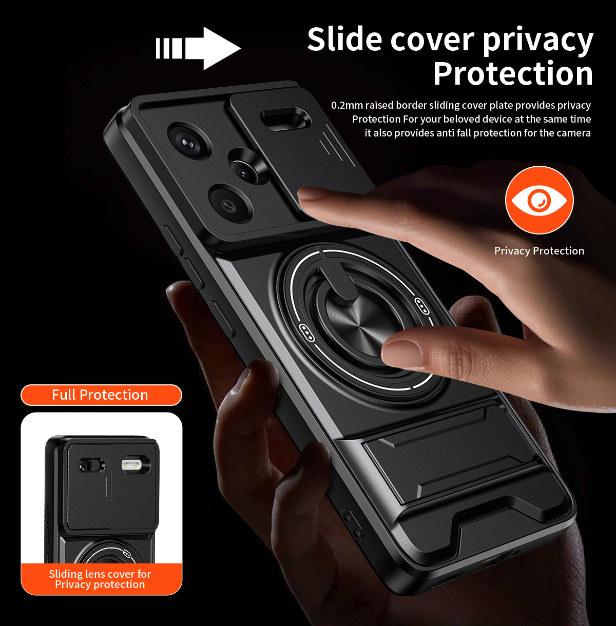 Lens Slide Camera Phone Case f - огляд і ціна Phone Accessories Holder Car
